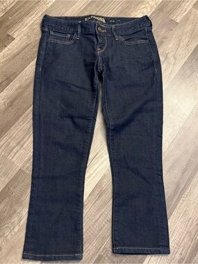Express Zelda Crop Dark Wash Straight Leg Jeans Size 0